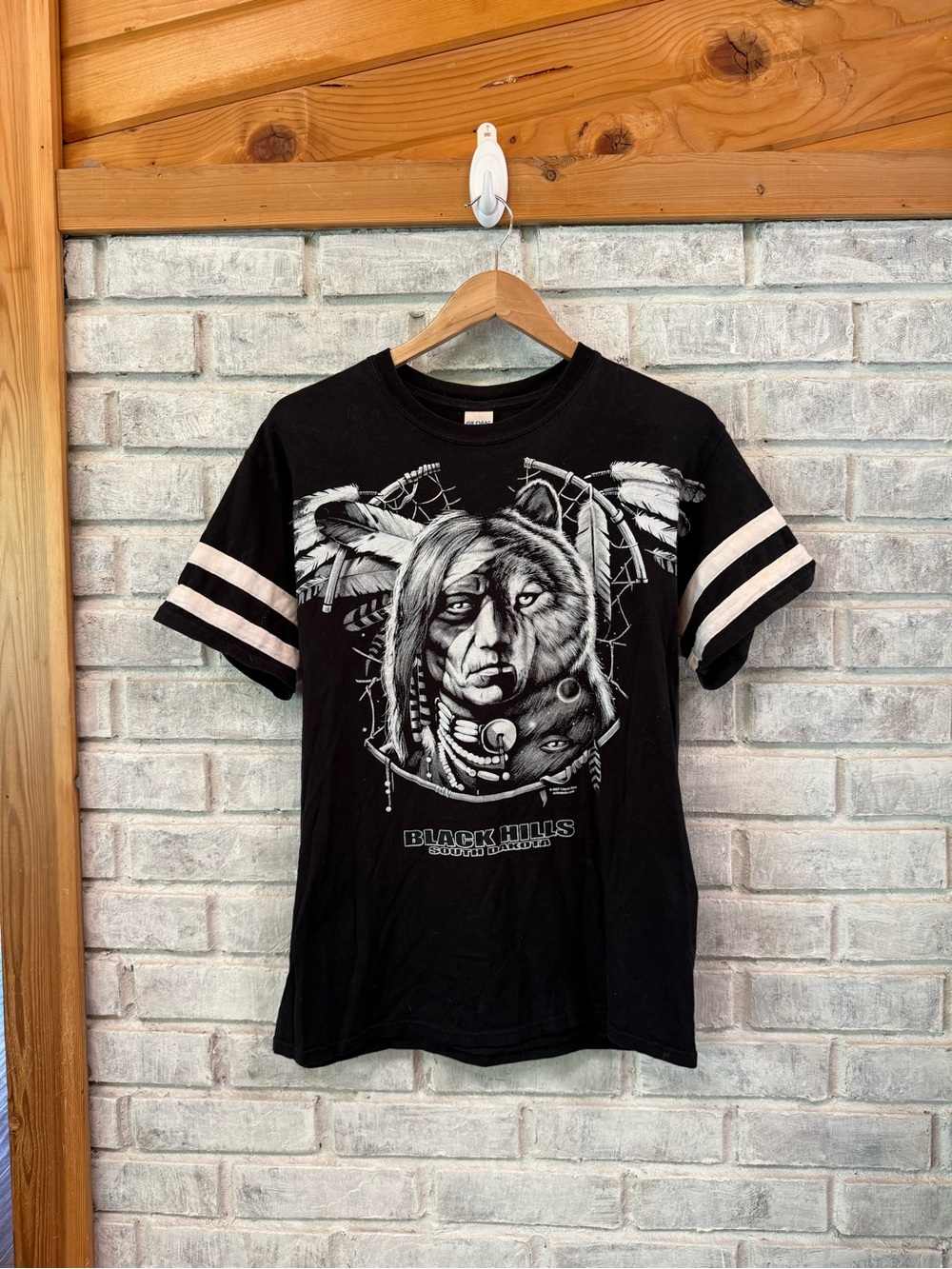 2007 Liquid Black Graphic Tee with White Artwork